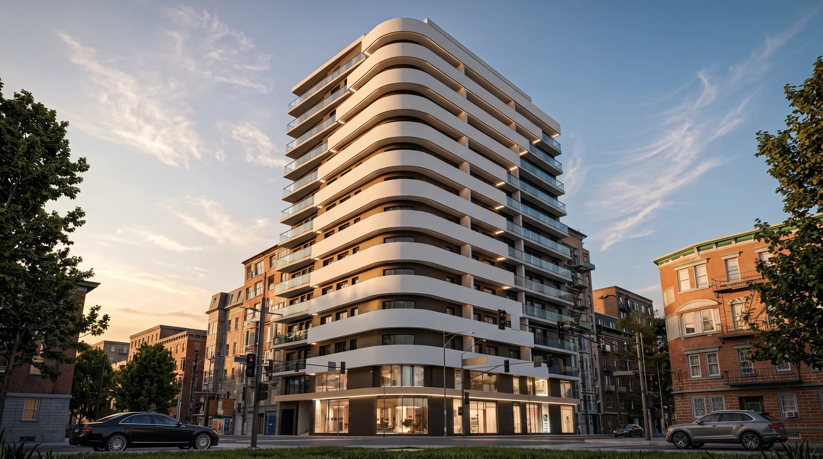 Aurora Tower — façade extérieure