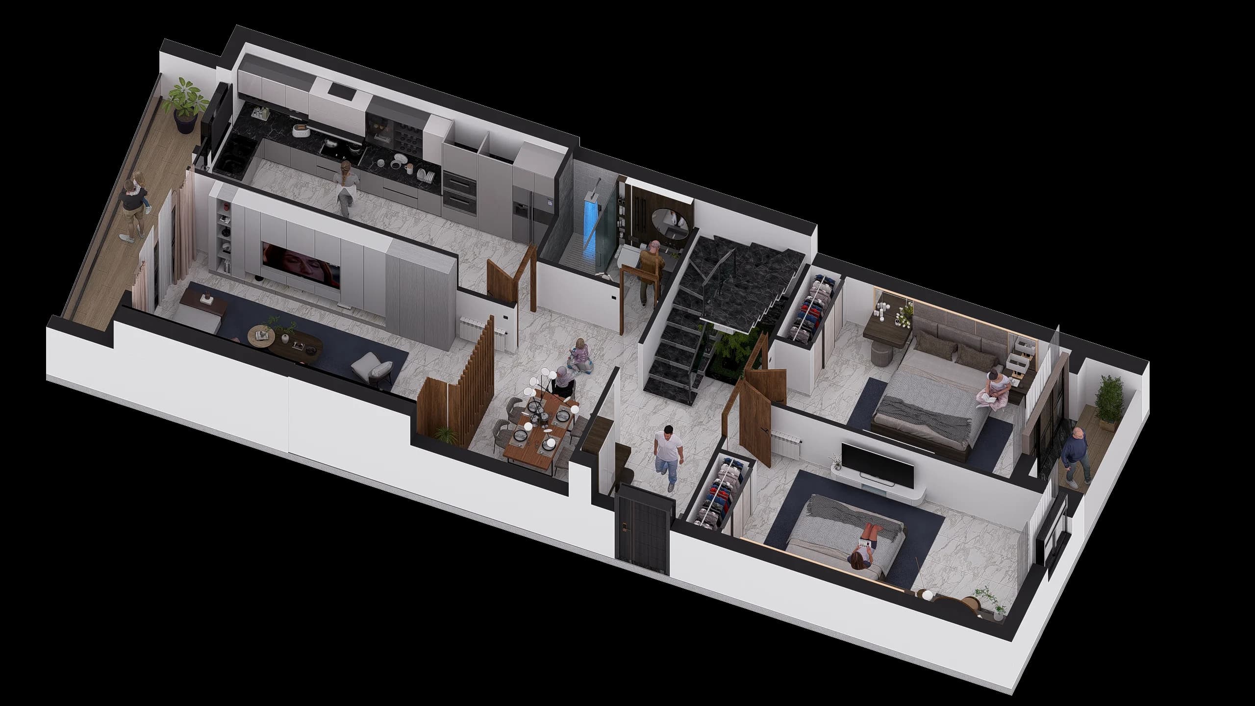 Plan Duplex F5 — niveau inférieur
