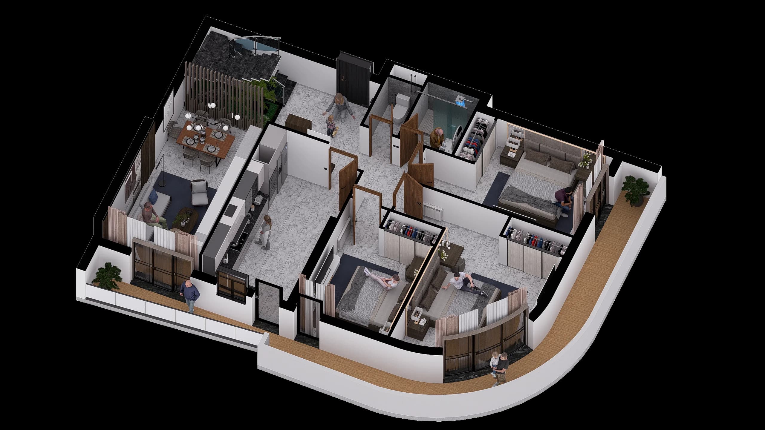 Plan Duplex F6 — niveau inférieur