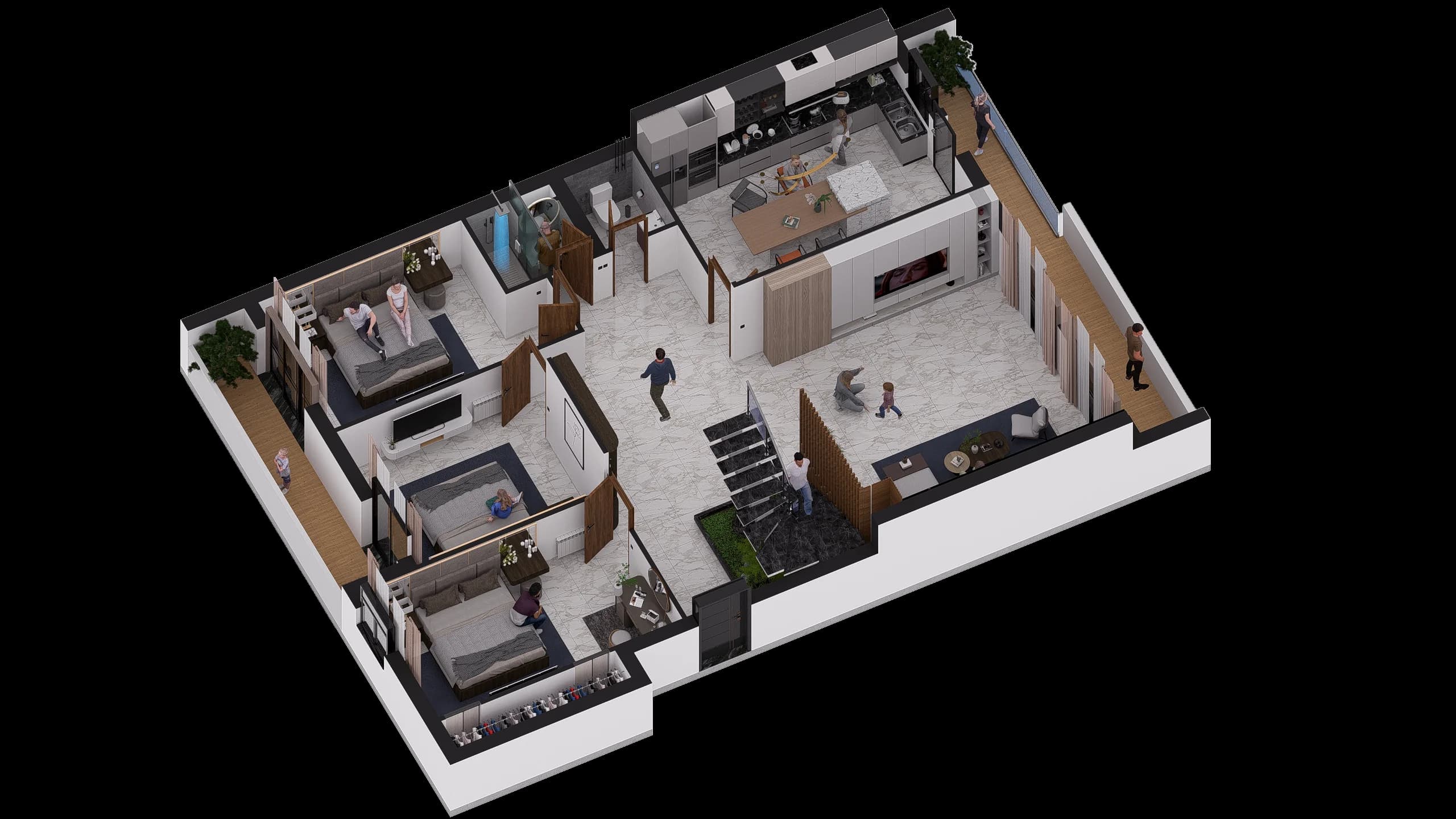 Plan Duplex F7 — niveau inférieur
